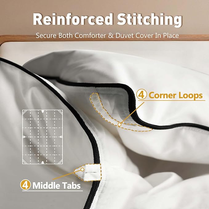 Fluffy Goose Feather Down Fiber Comforter California King, Luxury Cozy Hotel Quilted Duvet Insert, All Season Aesthetic Comfortable Bedding Duvet with Cotton Blend Shell 104x96Inch