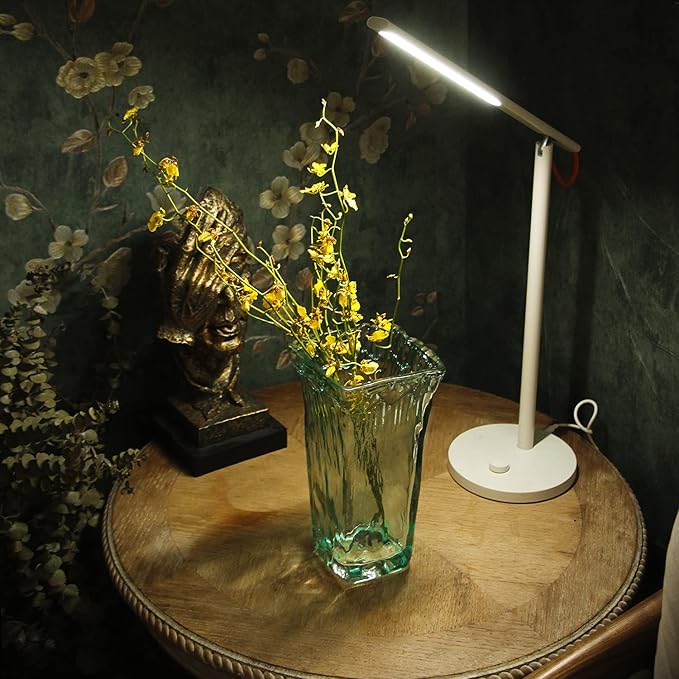 Crystal Clear Glass Flower Vase for Home Wedding Moden Centerpieces Decorative (Green)