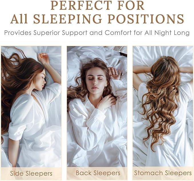 HUXMEYSON King Size Pillows Set of 4, Luxury Hotel Bed Pillows Set with Down Alternative Filling for Side and Back Sleepers