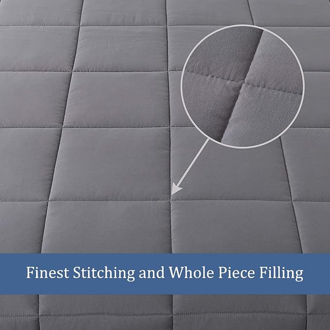 MAPLE DOWN Soft Queen Comforter Size Duvet Insert-Down Alternative Comforter with Corner Tabs-Lightweight Fluffy Breathable Machine Washable (Dark Gray, 90“x90”)
