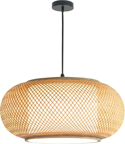 Bamboo Light Dining room light japanese Pendant Light Country style Ceiling Hanging Light Beige Bohemian Antique Lantern Applicable for Kitchen Island Teahouse Living Room bedroom Sushi Restaurant