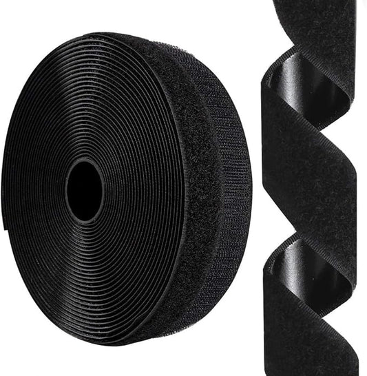3/4 Inch x 26 Feet Hook and Loop Tape Sticky Back Fastener Roll, Nylon Self Adhesive Heavy Duty Strips Fastener for Home Office School Car and Crafting Organization