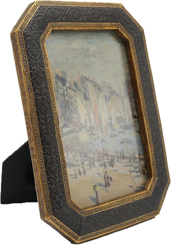 5x7 Vintage Picture Frames - 5 x 7 Picture Frame Antique, Ornate Antique Bronze Gold Frames 5 x 7, Small 5x7 Picture Frame Wall Hanging For Home Decor