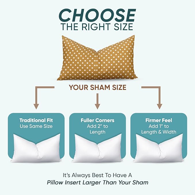 Pillowflex Synthetic Down Pillow Insert - 12x48 Down Alternative Pillow, Ultra Soft, Large Rectangle Body Sleeping Pillow, Lumbar, Long, Back - 1 Decorative Pillow Form