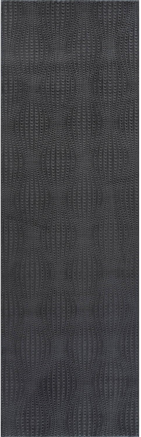Modern Dark Gray Non Slip Runner Rug 2x7 Non Skid Soft Rubber Back Hallway Rugs Kitchen Bedroom and Laundry Room Runners Easy Cleaning Stain Resistant Non Shedding Carpet 2 x 7