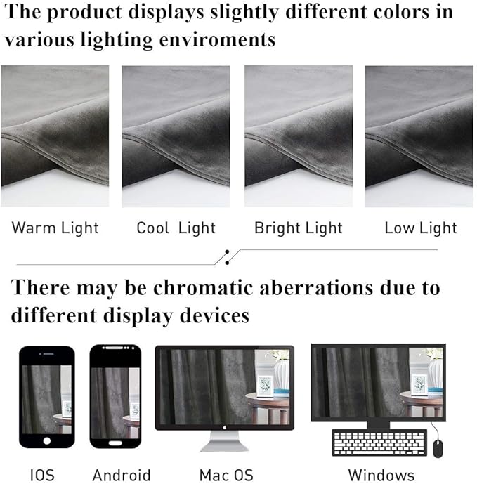 StangH Velvet Curtains 108 Inches Long - Luxury Grey Blackout Curtains for Living Room Large Window Thermal Insulated Panels for Bedroom French Door, W52 x L108 Each Panel, 2 Pieces