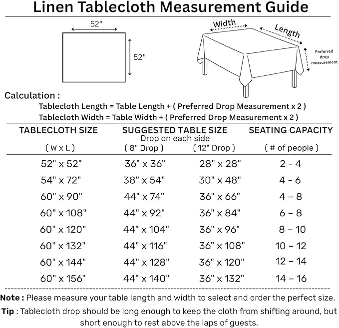 Solino Home Linen Red Square Tablecloth 52 x 52 Inch - 100% Pure Linen Table Throw - Fete, Machine Washable Table Cloth for Christmas, Holiday, Winter