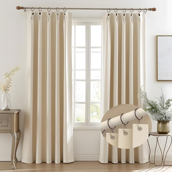 42 PCS Curtain Rings, 1.5 Inch Cocoa Tone Metal Curtain Drape Sliding Eyelet Rings-Hanging Rings for Curtains and Rods, Fits Up to 1 1/4-Inch Rod(Clips Not Included)