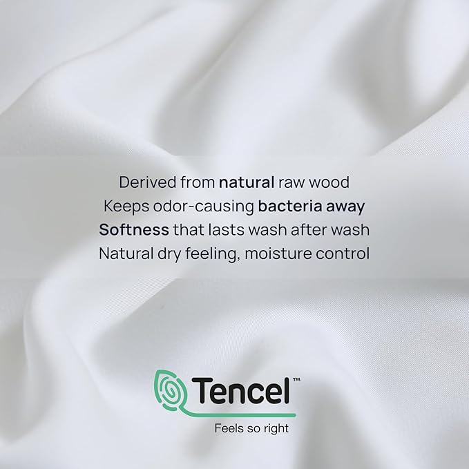 King Size 106" x 90" Duvet Cover – Reversible Luxury Bedding in 100% Tencel Lyocell, Softer Than Silk – DeepSleep Tech Premium Duvet Cover King Quality – After Dark Luxe Design