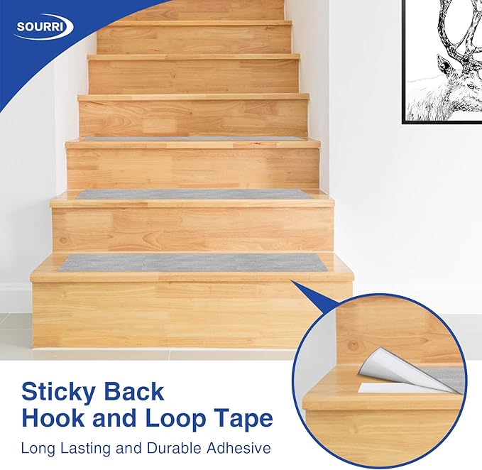 3/4 Inch x 26 Feet Hook and Loop Tape Sticky Back Fastener Roll, Nylon Self Adhesive Heavy Duty Strips Fastener for Home Office School Car and Crafting Organization