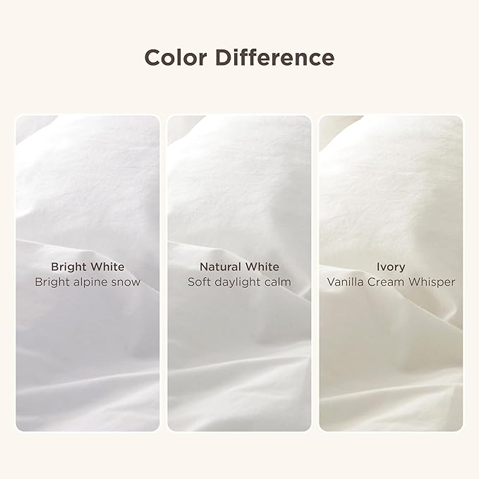 Bedsure 100% Washed Cotton Duvet Cover Oversized King - Natural White Minimalist Cotton Duvet Cover Linen Like - GentleSoft™ Plain Simple Bedding (Natural White, Oversized King, 120"x98")