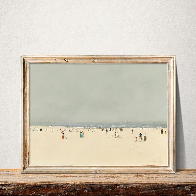 XOCUUI Vintage Wall Decor Ocean Art - 12x16 French Country Coastal Wall Art, Seascape Nautical Pictures Sailing Boat Artwork, Beach Landscape Prints Vintage Coastal Decor for Bedroom (UNFRAMED)