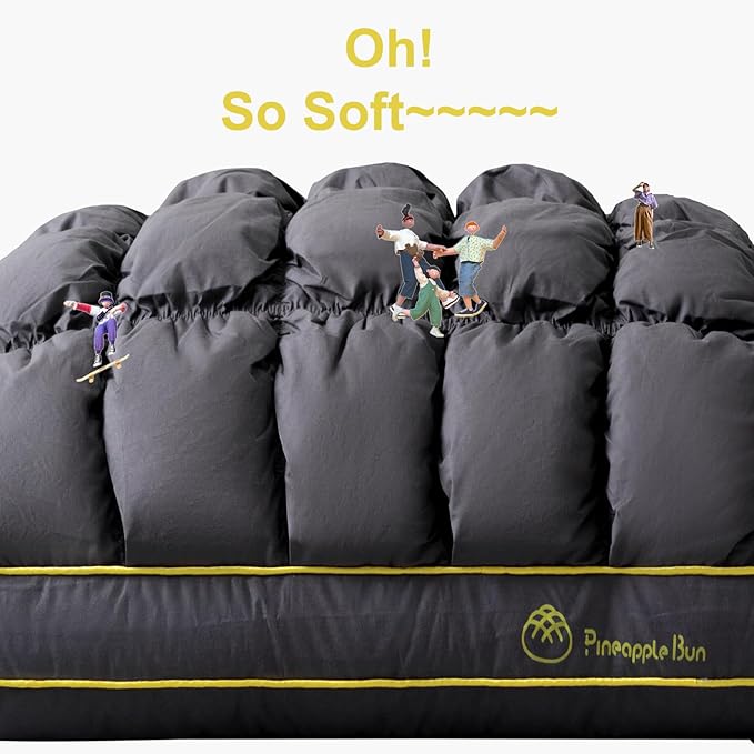 YOUR MOON Fluffy Support Bed Pillow King Size Set of 2, Super Soft Premium Down-Alternative Filling for Sleeping, Luxury Hotel Quality Bed Pillows for Side Sleeper (Gray)