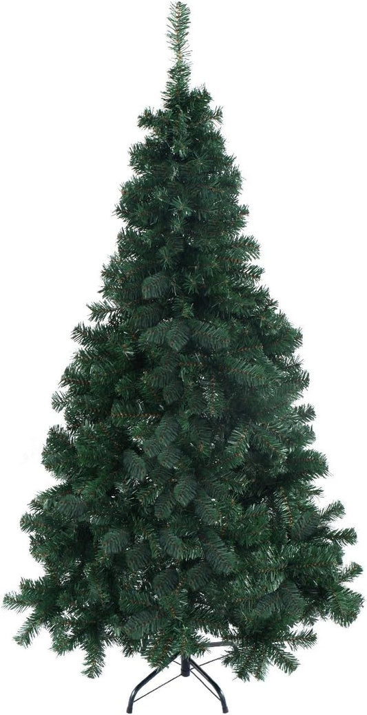 GOFLAME 5FT PVC Artificial Green Christmas Tree Home Holiday Décor with Metal Stand 350 Branches Holiday Indoor Decoration, Easy to Assemble
