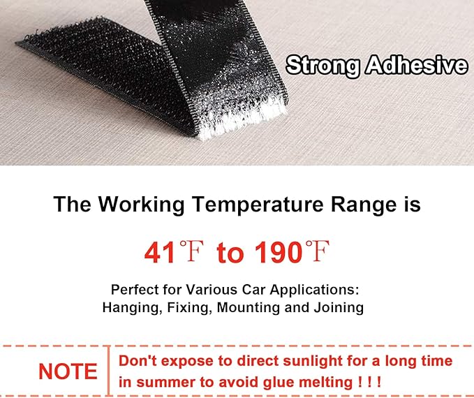 11CM (4.3 Inch) Wide 2 M Long High Temperature Hook and Loop Tape with Resistance Adhesive Nylon Fabric Fastener for Couch Cushions, Guitar Pedal, Cable Management and Crafts Projects