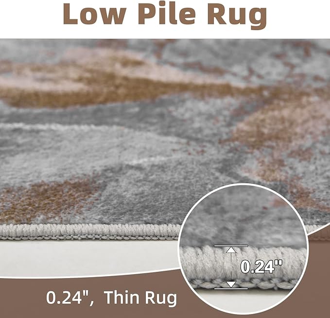 6x9 Area Rugs for Living Room, Modern Abstract Rug for Bedroom, Contemporary Machine Washable Rug, Large Stain Resistant Carpet for Dining Room Playroom Home Office, Pet & Kids Friendly