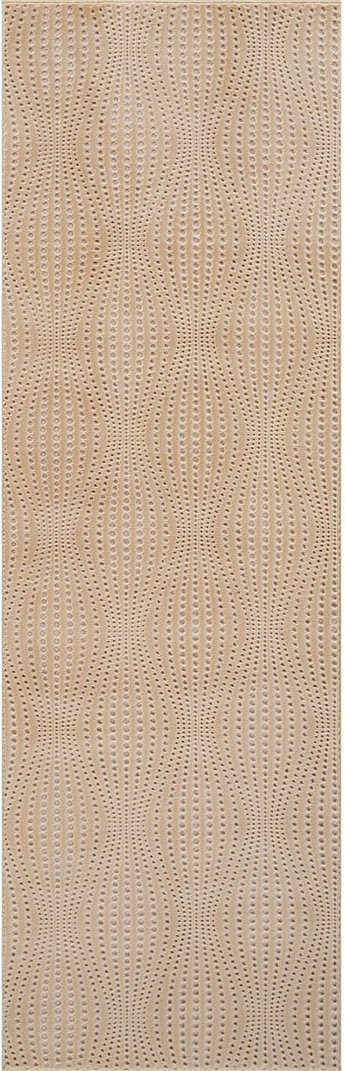 Modern Beige Non Slip Runner Rug 2x7 Non Skid Soft Rubber Back Hallway Rugs Kitchen Bedroom and Laundry Room Runners Easy Cleaning Stain Resistant Non Shedding Carpet 2 x 7