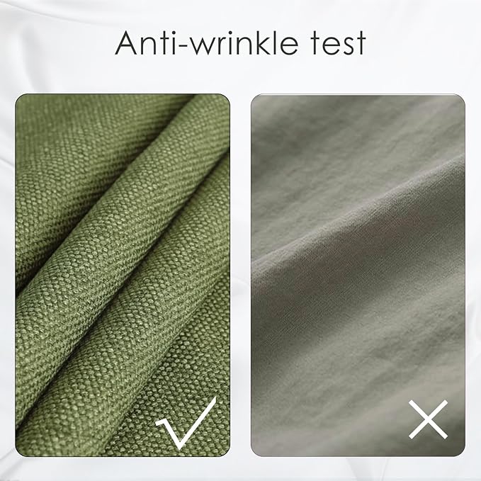 BALCONY & FALCON Table Cloth Rectangle, Faux Linen Tablecloth Spill Proof, Wipe Clean and Washable Table Cover for Dining Kitchen Outdoor Fall Thanksgiving Christmas Holidays (Moss Green, 55" x 95")