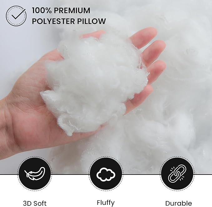 Foamily Throw Pillow Insert 26 x 26 inch Hypoallergenic Made in USA Euro Sham 100% Virgin Fiber Bed, Sofa, Couch Decorative Indoor Pillows
