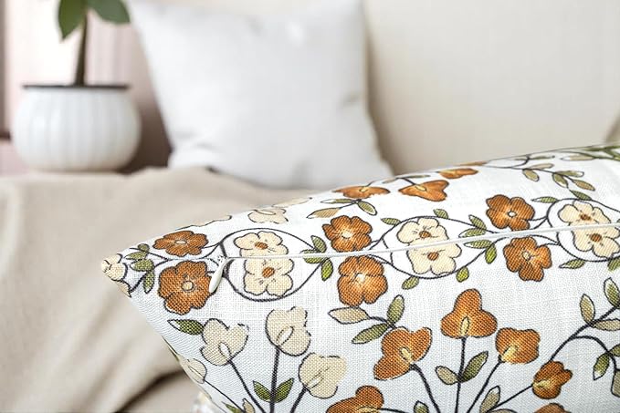 Zea Garden Printed Decorative Lumbar Accent Throw Pillow Cover - Decor for Living Room, Sofa, Chair, Patio, Car, Balcony, Bench, Porch, Nursery, Office, Bedroom - 14x24 Inches