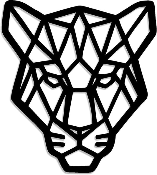 Geometric Animal Metal Wall Art – Modern Polygon Style Metal Wall Decor for Home, Living Room, or Office, Minimalist Wildlife Wall Sculpture, Black Steel Design (Style-1)