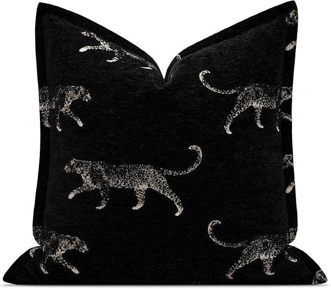 Throw Pillow Cushion Cover 18x18 Inch, Double Sided Leopard Cheetah Pattern Pillowcase, Modern Style Accent Pillow Covers for Bed Couch Sofa Living Room Bedroom