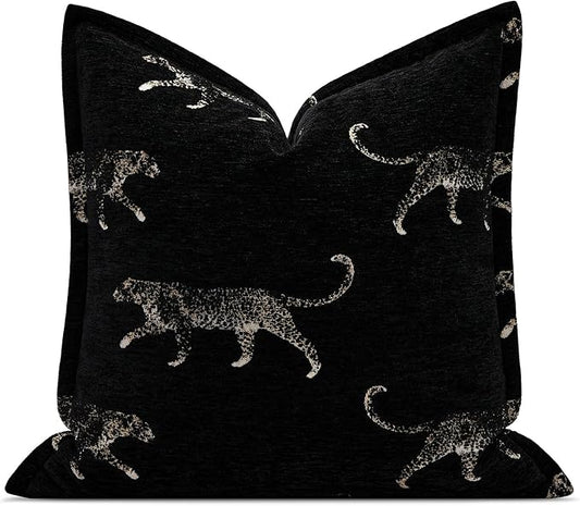 Throw Pillow Cushion Cover 18x18 Inch, Double Sided Leopard Cheetah Pattern Pillowcase, Modern Style Accent Pillow Covers for Bed Couch Sofa Living Room Bedroom