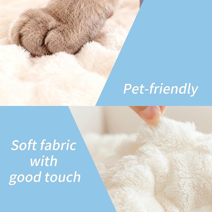 Couch Cover for Dogs Washable,Non Slip Fuzzy Durable Couch Covers for 3 Cushion Sofa Pet Friendly Sofa Cover Dog Thick Soft Slipcovers Protector Couches Mat Bed (Beige, 27.6" x 59"/70 x 150cm)