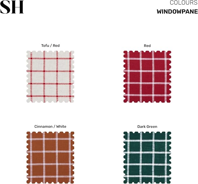 Solino Home Linen Tablecloth 60 x 90 Inch - 100% Pure Linen Windowpane Dark Green Table Cloth for Rectangle Tables - Machine Washable Tablecloth for Christmas, Holiday, Xmas, Winter