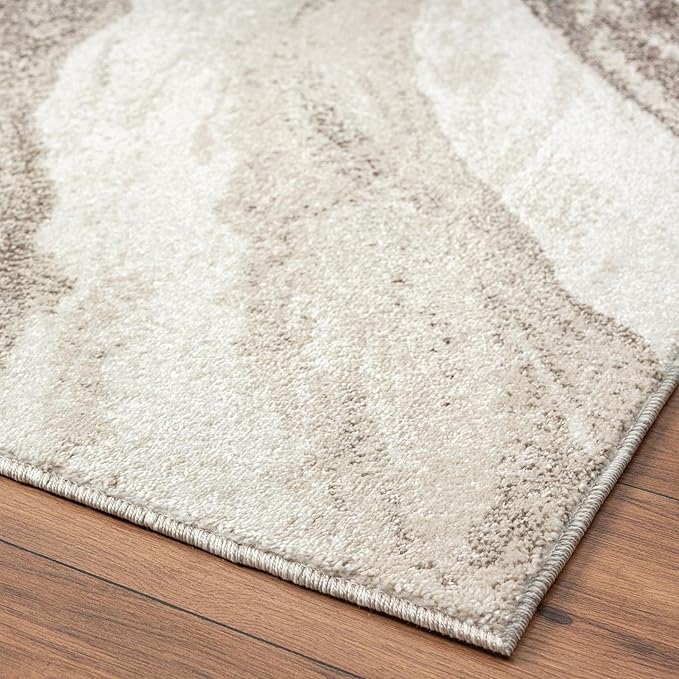 LUXE WEAVERS Lagos Collection 7983 Brown 8x10 Art Deco Geometric Area Rug