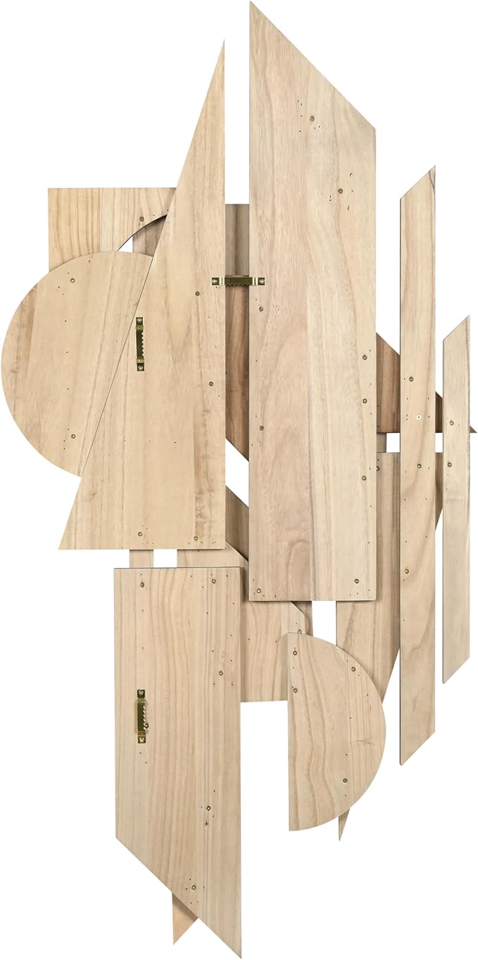 Empire Art Direct Moonlit Mist I & II Hand Made & Hand Finished Dimensional Solid Wood Abstracts