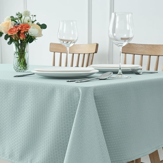 maxmill Cloth Napkins Weaved Texture Pattern Soft Comfortable and Luxury Serviette for Restaurant Family Dinners Weddings Parties and Banquets Set of 4 Pieces, 20 x 20 Inch Dusty Blue