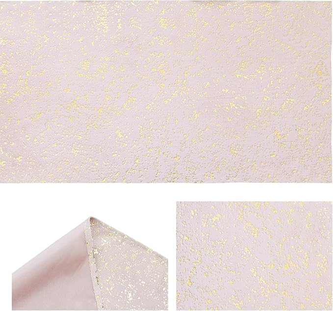 Artoid Mode Pink Dutch Fleece Table Runner, Glitter Metallic Foil Holiday Kitchen Dining Table Decoration for Home Party Decor 13x72 Inch