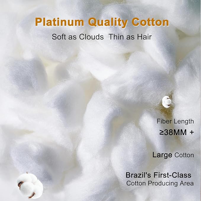 YOUR MOON Fluffy Support Bed Pillow Queen Size, Super Soft Premium Down Alternative Filling for Sleeping, Luxury Hotel Quality Bed Pillows for Side Sleeper (Yellow)