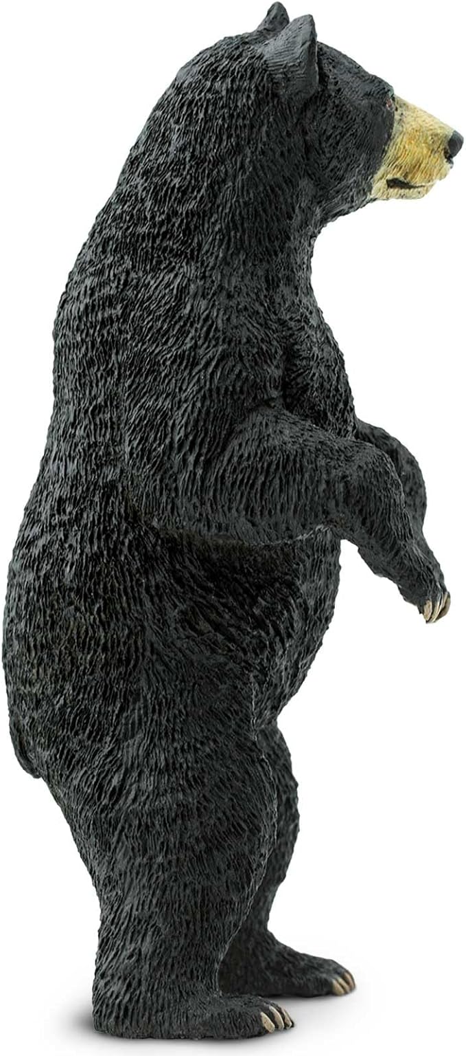 Safari Ltd. Standing Black Bear Figurine - Lifelike 4" Model Figure - Educational Toy for Boys, Girls, and Kids Ages 3+