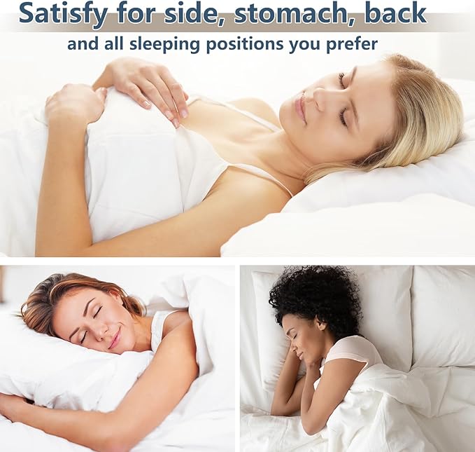 CozyLux Pillows King Size Set of 2, Hotel Quality Bed Pillows for Sleeping 2 Pack, Cooling Pillows for Side Back and Stomach Sleepers, Down Alternative Luxury Soft Supportive Fluffy Pillows (19x34)