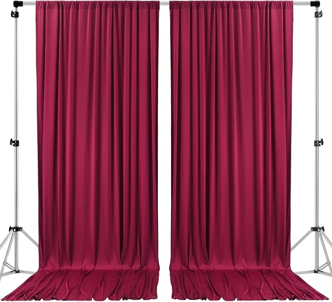 20ft x 10ft Wrinkle Free Maroon Backdrop Curtains for Parties, Thick Fabric Burgundy Backdrop Drapes for Wedding Background Baby Shower Birthday Parties