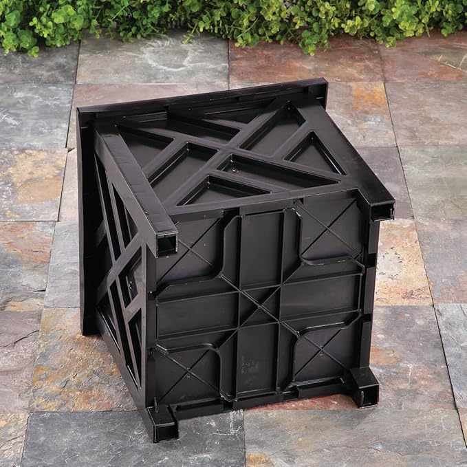 Miles Kimball Set of 2 Chippendale Planter Boxes, Black, Outdoor Décor – Plant Holder for Garden, Patio and Lawn, Weather-Resistant Polypropylene – 14 ¾” sq. x 13 ¼ H Overall