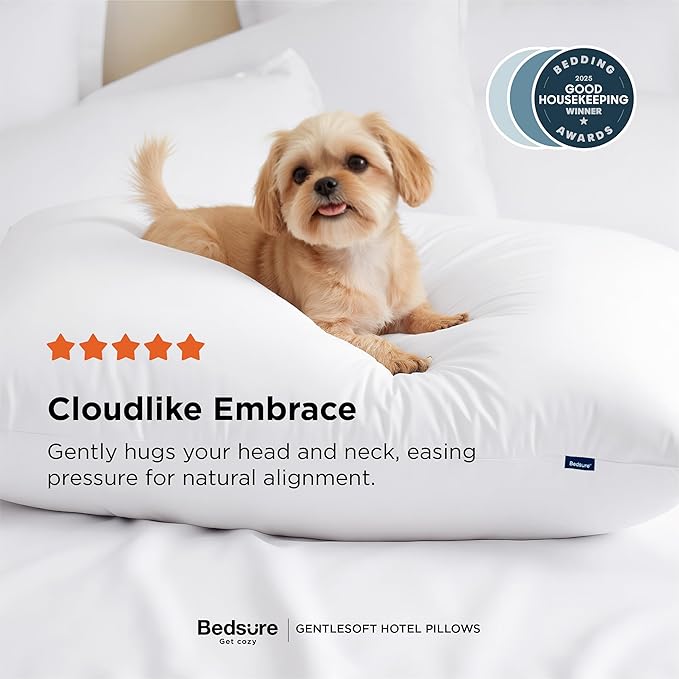 Bedsure King Size Pillows Set of 2 - King Size Bed Pillows 2 Pack for Sleeping, Soft and Supportive, Hotel Quality, Original Down Alternative Filling for Side, Back Sleepers