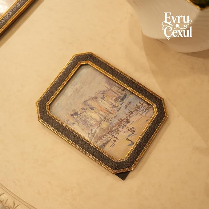 5x7 Vintage Picture Frames - 5 x 7 Picture Frame Antique, Ornate Antique Bronze Gold Frames 5 x 7, Small 5x7 Picture Frame Wall Hanging For Home Decor