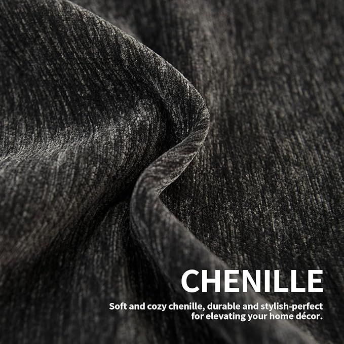 Couch Cover for Dogs, Boho Sofa Covers for 2 Cushion Couch, Chenille Sofa Slipcover for Pets Washable, L-Shape Sectional Couch Cover Soft Throw Blankets with Tassels(71x102,Charcoal Grey)