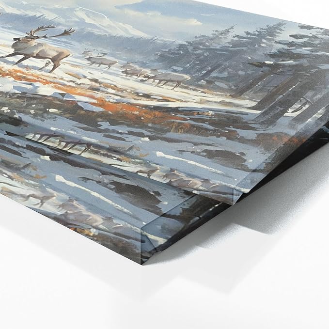Sense Canvas Scandinavian Grazing Serenity 13 Canvas Art - Home Decor Wall Art Print Poster Painting X-Large 60x24 / 0.75"
