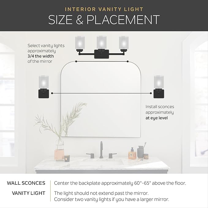 Kichler Hendrik 43" Vanity Light in Brushed Nickel, 5-Light Modern Bathroom Vanity with Satin Etched Cased Opal Glass, (43" W x 7.75" H), 5085NI