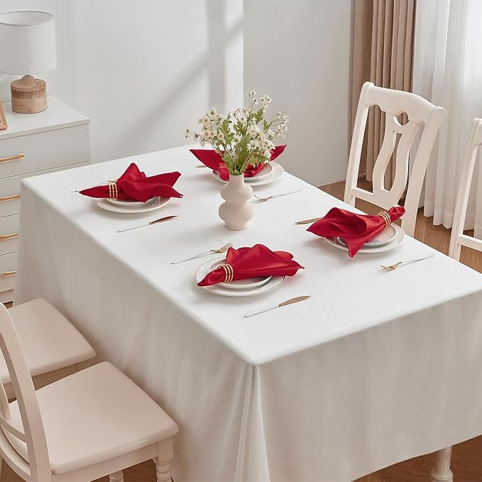 BALCONY & FALCON Cotton Cloth Napkins 6 Pack Red Square Soft Absorbent Washable 20 x 20 inches Napkins for Restaurant Weddings Holidays Family Dinners Hotels Gatherings