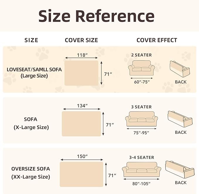 Couch Cover for 2 Cushion Couch, Sectional Couch Covers, Pet Couch Covers?Sofa Covers Washable, Water Resistant Loveseat Cover Futon Sofa Slipcover, 71''x118'', White