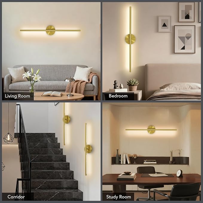 TONYFUL Battery Operated Wall Sconce Set of Two, Rechargeable Wall Lamp with 6000mAh Dimmable Bulbs and Remote, 3000K-6500K LED Wireless Wall Lights for Bedroom, Living Room, Hallway Decor, Background