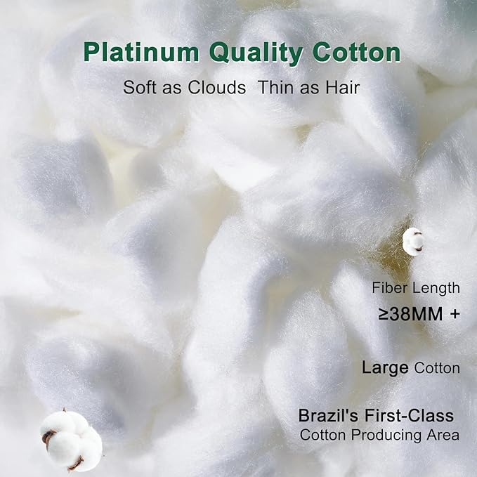 YOUR MOON Fluffy Support Bed Pillow Standard Size, Super Soft Premium Down-Alternative Filling for Sleeping, Luxury Hotel Quality Bed Pillows for Side Sleeper (Rainbow)