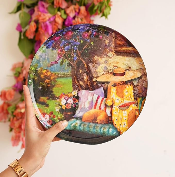 RITUALISTIC Slice of Life Iron Wall Art Plates – Set of 5 Decorative Plates | Contemporary Metal Wall Decor | Modern Wall Hanging for Living Room, Bedroom & Home Interiors | Christmas gifts