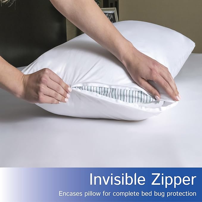 Body Size Pillow Protector 21" W x 55" L – Waterproof Zippered Pillow Cover Hypoallergenic Dust Proof Pillowcase Encasement