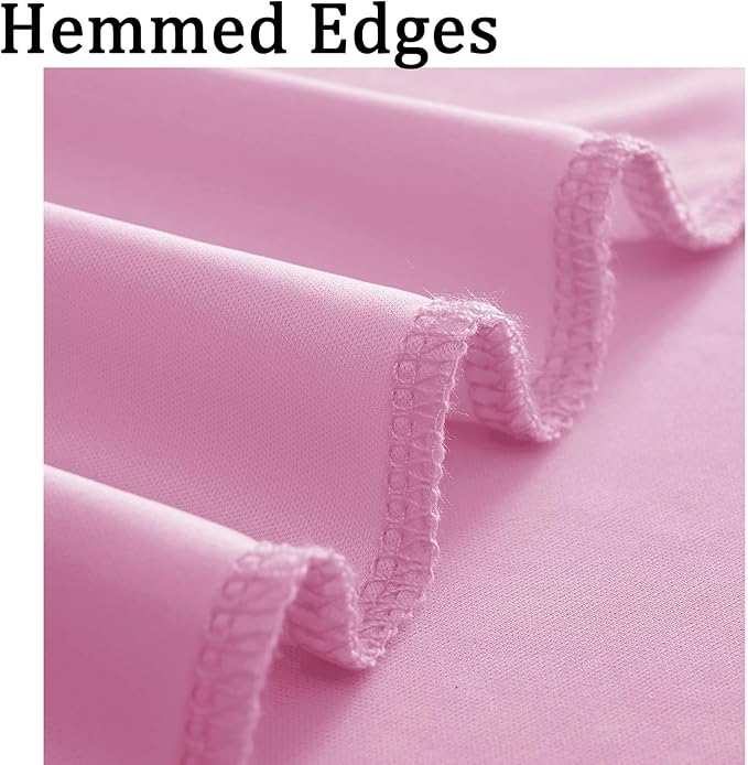 50ft x 10ft Wrinkle Free Pink Backdrop Curtains for Parties, 10 Panels 5x10ft Polyester Baby Pink Photo Backdrop Drapes for Weddings Birthday Party Photography Background Decor
